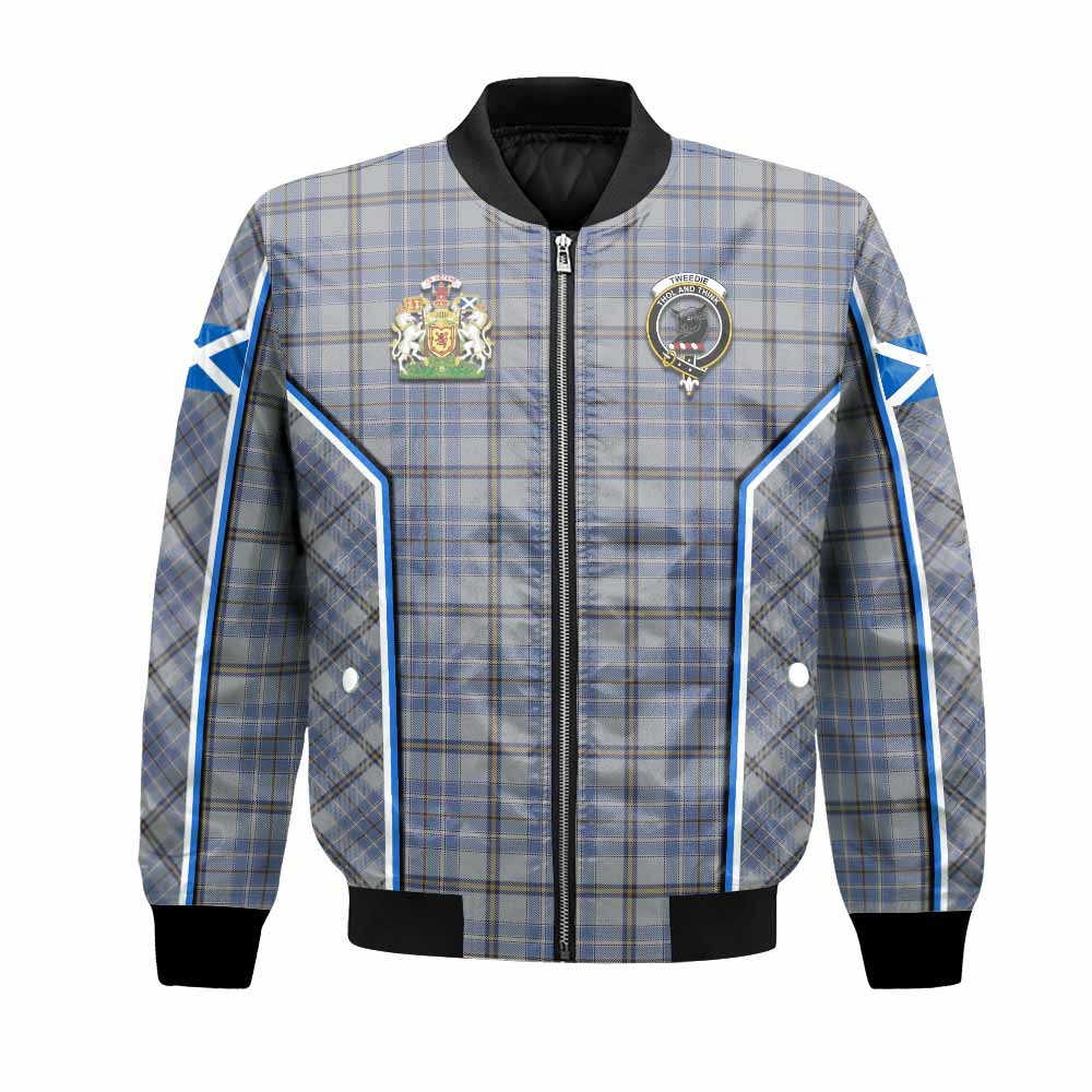 Tweedie Tartan Crest Bomber Jacket Scotland Coat of Arm Flag Style - Tartan Vibes Clothing