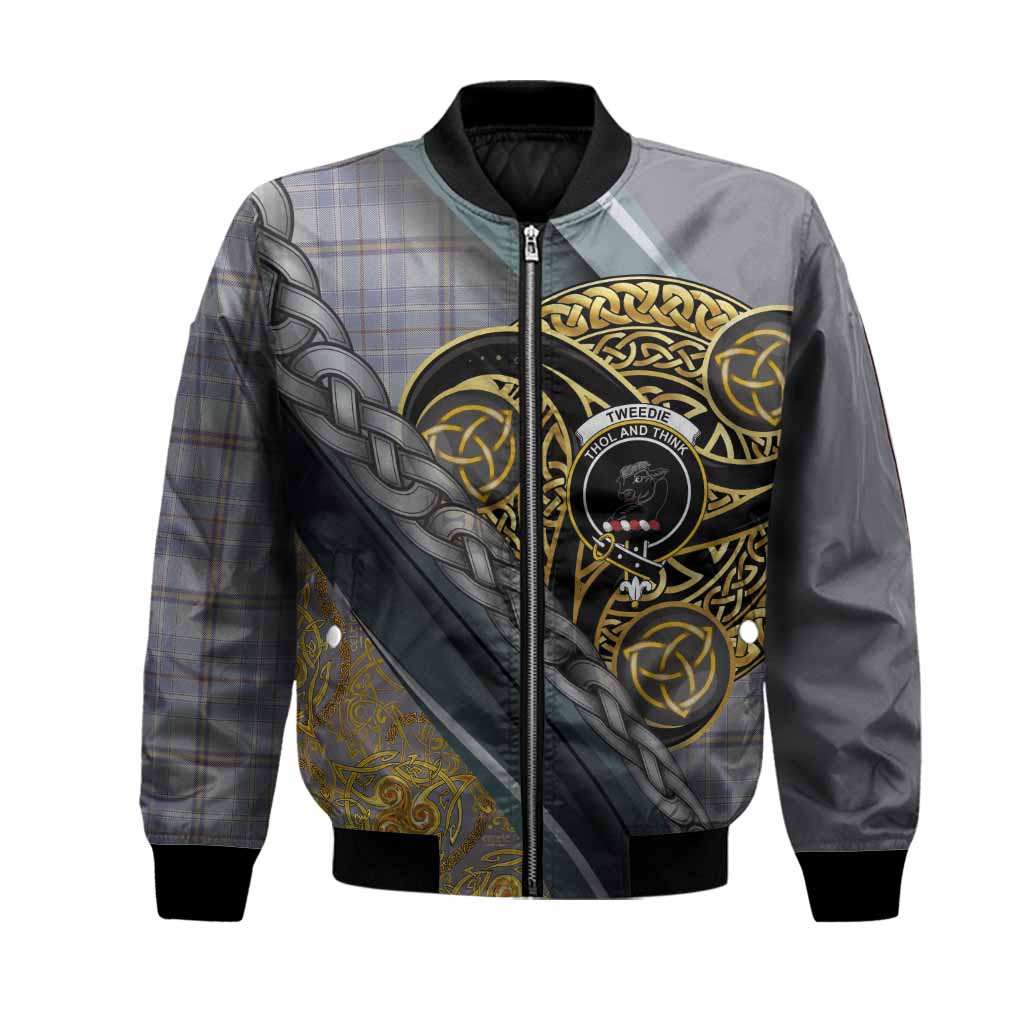 Tweedie Tartan Crest Bomber Jacket Scottish Triskele Celtic