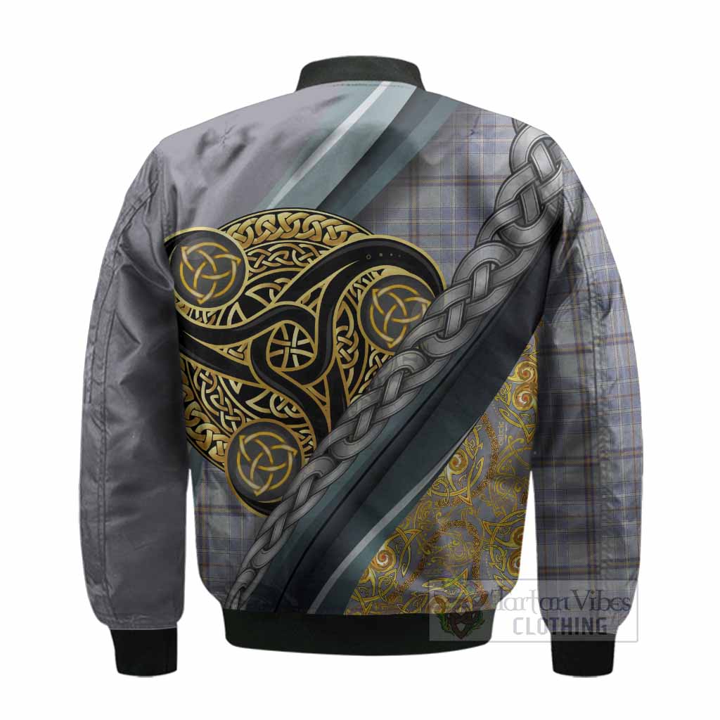 Tweedie Tartan Crest Bomber Jacket Scottish Triskele Celtic