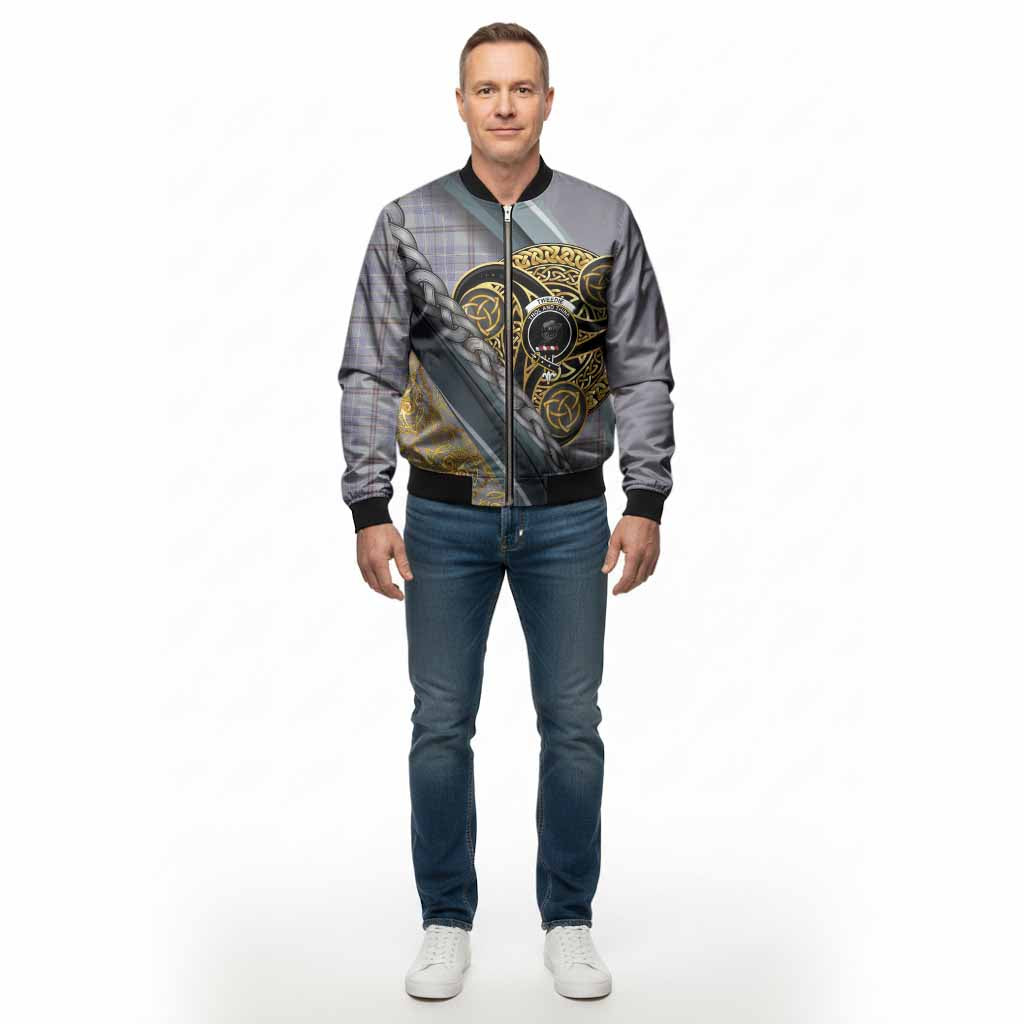 Tweedie Tartan Crest Bomber Jacket Scottish Triskele Celtic