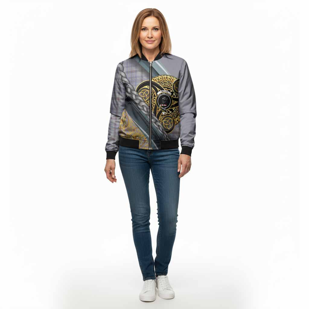 Tweedie Tartan Crest Bomber Jacket Scottish Triskele Celtic