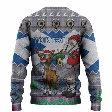Tweedie Tartan Crest Christmas Christmas Ugly Sweater Scotland Santa With Bagpipes Cute Reindeer