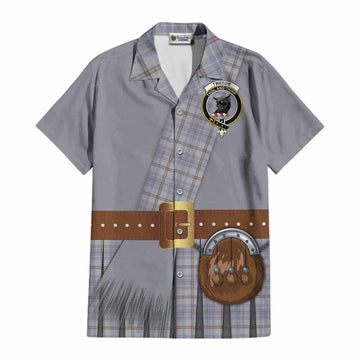 Tweedie Tartan Crest Cotton Hawaiian Shirt Kilt Costume Style