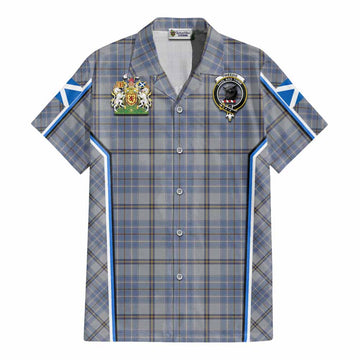 Tweedie Tartan Crest Cotton Hawaiian Shirt Scotland Coat of Arm Flag Style - Tartan Vibes Clothing