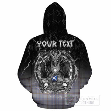 Tweedie Tartan Crest Cotton Hoodie Celtic Odin's Raven Legacy