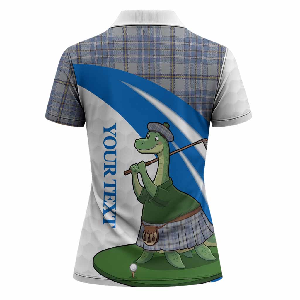 Tweedie Tartan Crest Golf Nessie Women Polo Shirt Loch Ness Monster Sporty Style