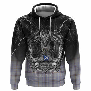 Tweedie Tartan Crest Hoodie Celtic Odin's Raven Legacy