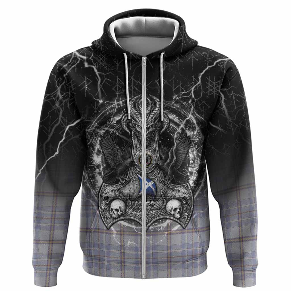 Tweedie Tartan Crest Hoodie Celtic Odin's Raven Legacy