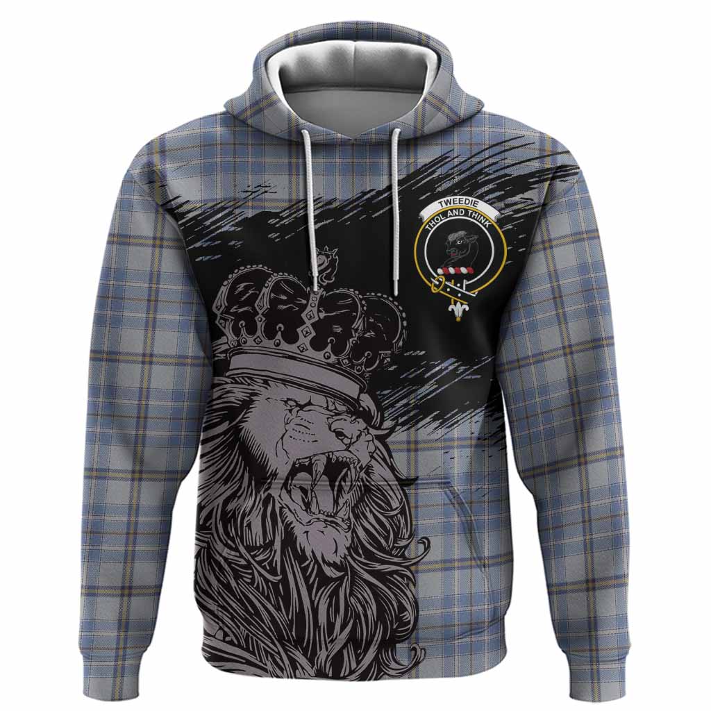 Tweedie Tartan Crest Hoodie Crowned Lion Heritage Style