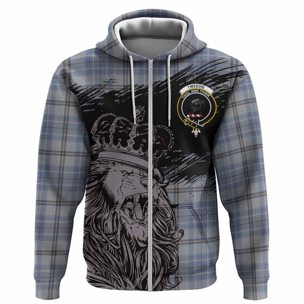 Tweedie Tartan Crest Hoodie Crowned Lion Heritage Style