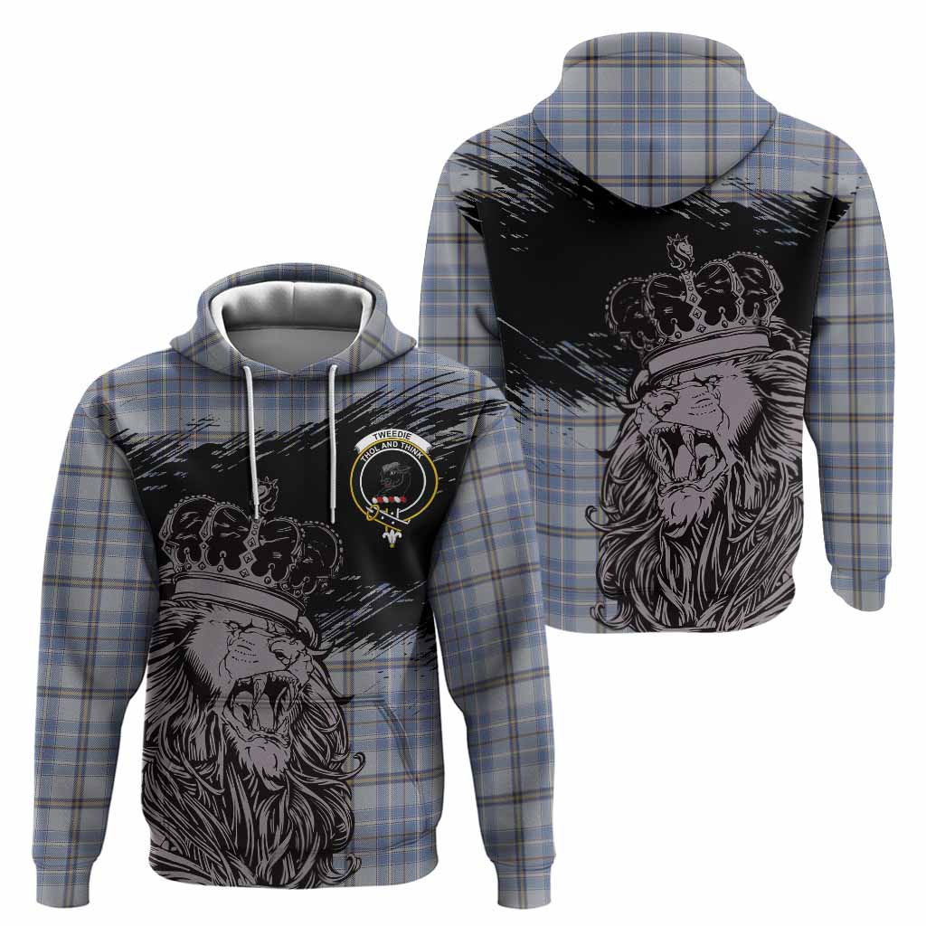 Tweedie Tartan Crest Hoodie Crowned Lion Heritage Style