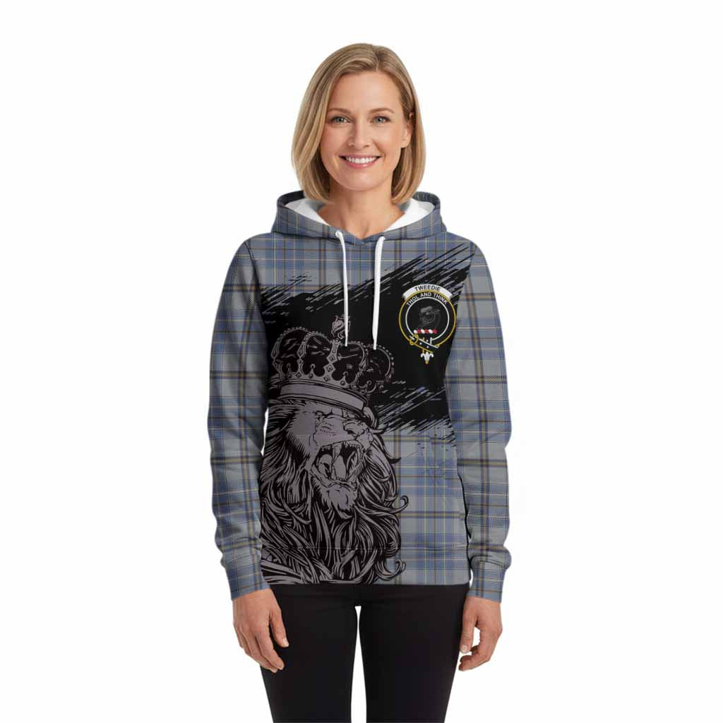 Tweedie Tartan Crest Hoodie Crowned Lion Heritage Style