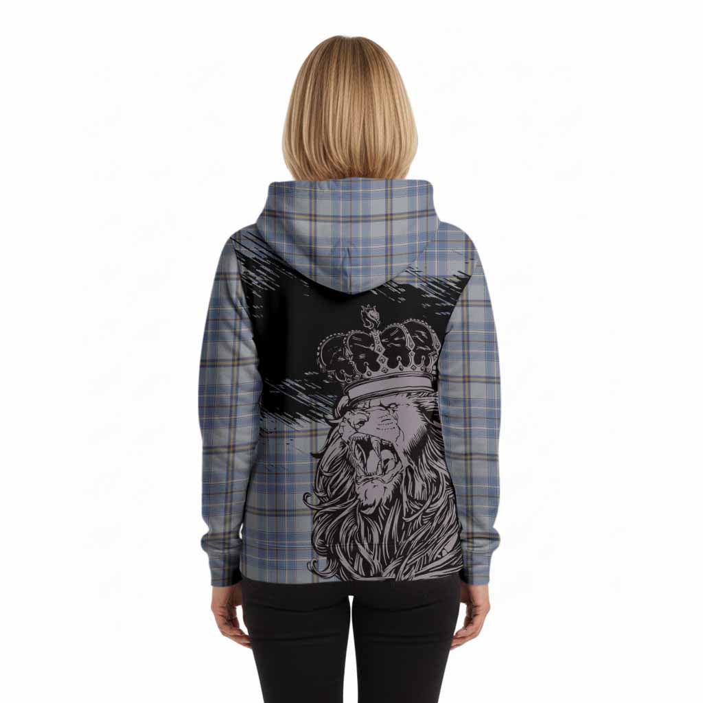 Tweedie Tartan Crest Hoodie Crowned Lion Heritage Style