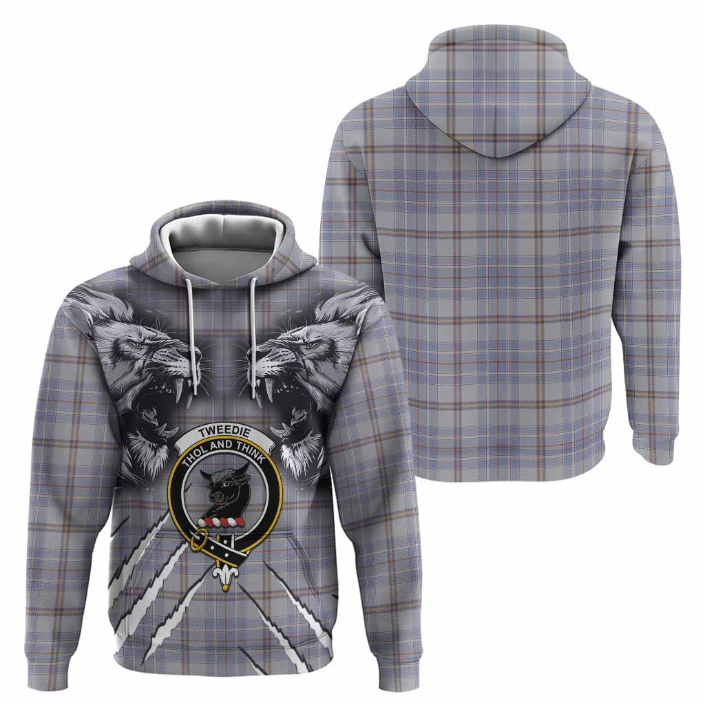 Tweedie Tartan Crest Hoodie Ferocious Lion Style
