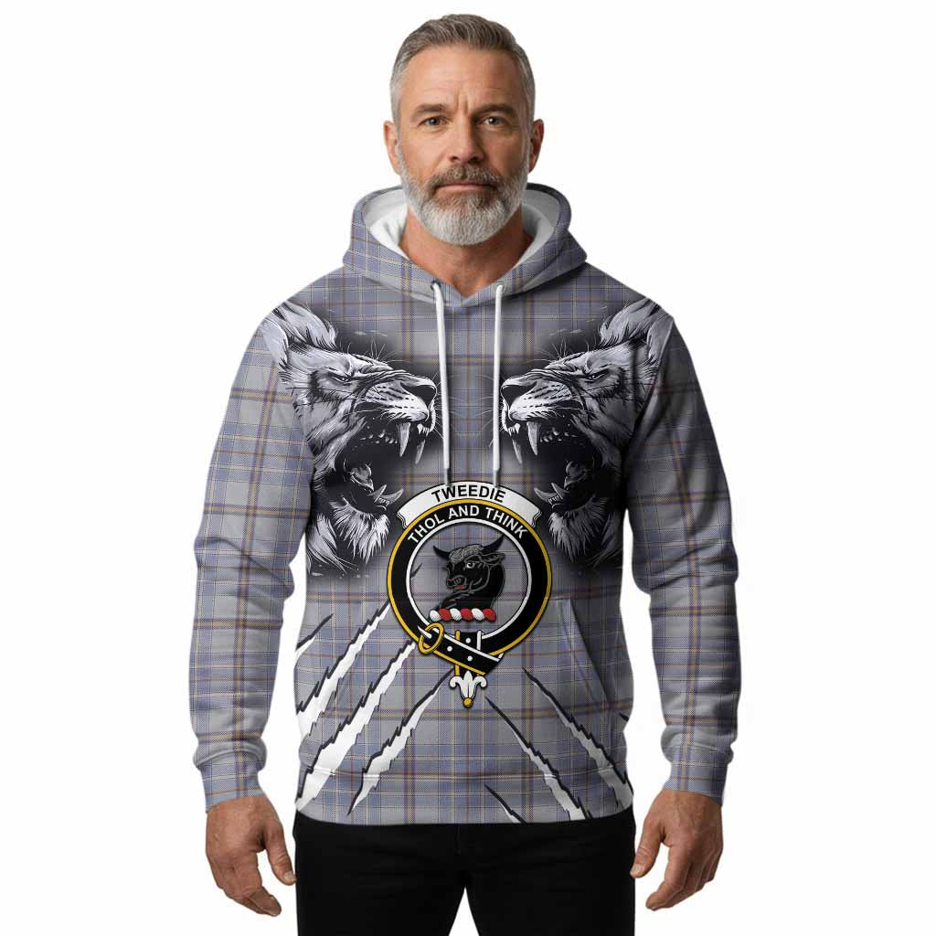 Tweedie Tartan Crest Hoodie Ferocious Lion Style