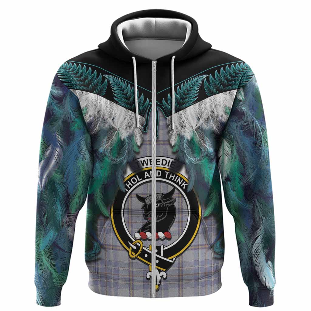 Tweedie Tartan Crest Hoodie New Zealand Maori Korowai Cloak