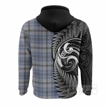 Tweedie Tartan Crest Hoodie With New Zealand Silver Fern Maori Koru