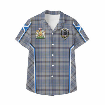 Tweedie Tartan Crest Kid Hawaiian Shirt Scotland Coat of Arm Flag Style - Tartan Vibes Clothing