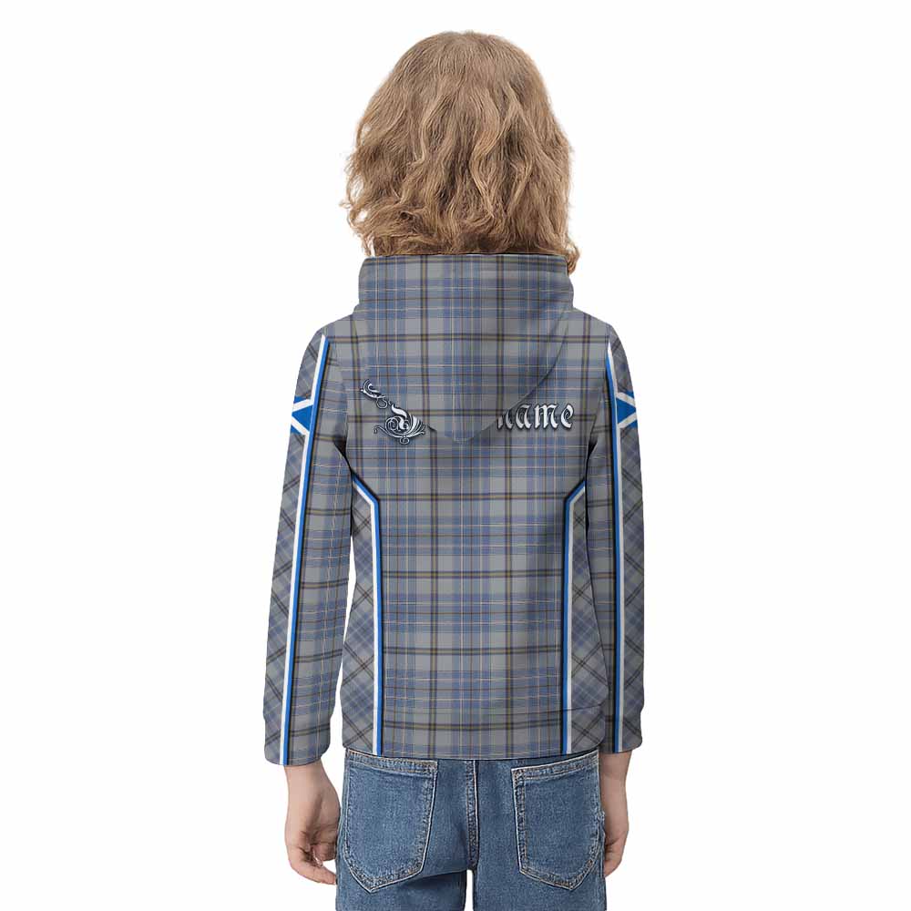 Tweedie Tartan Crest Kid Hoodie Scotland Coat of Arm Flag Style - Tartan Vibes Clothing