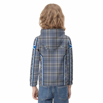 Tweedie Tartan Crest Kid Hoodie Scotland Coat of Arm Flag Style - Tartan Vibes Clothing