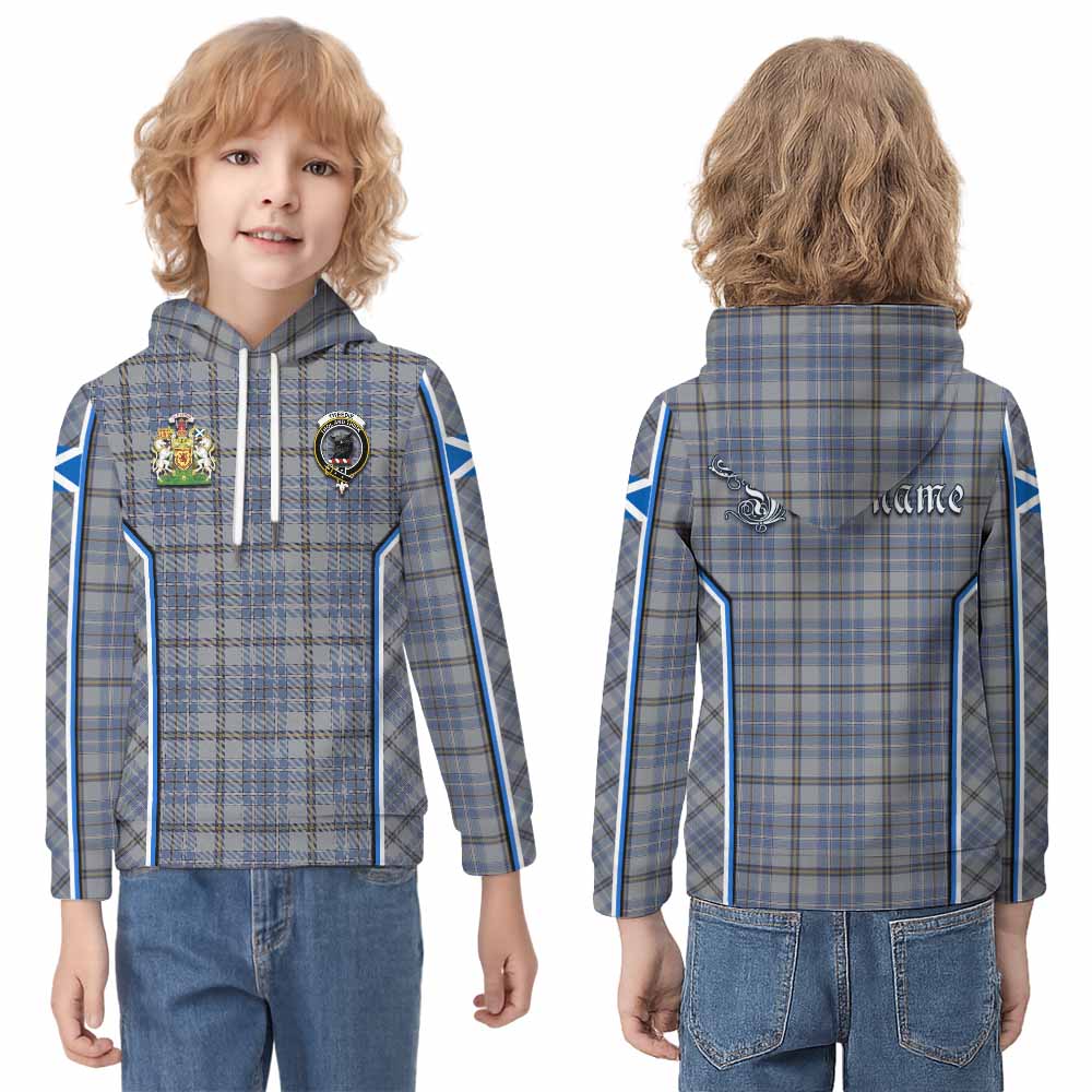 Tweedie Tartan Crest Kid Hoodie Scotland Coat of Arm Flag Style - Tartan Vibes Clothing