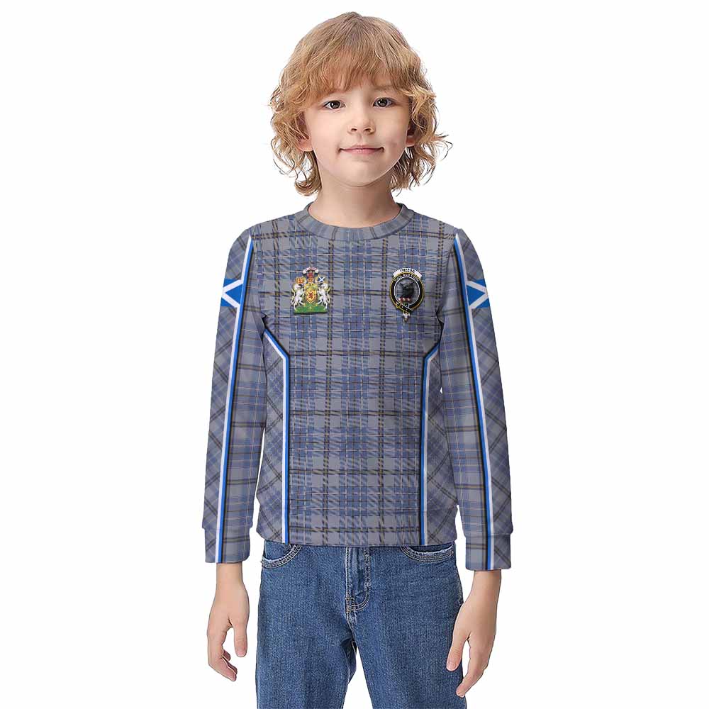 Tweedie Tartan Crest Kid Knitted Sweatshirt Scotland Coat of Arm Flag Style - Tartan Vibes Clothing