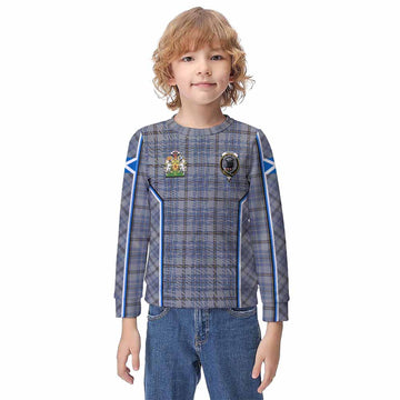 Tweedie Tartan Crest Kid Knitted Sweatshirt Scotland Coat of Arm Flag Style - Tartan Vibes Clothing