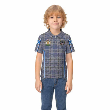 Tweedie Tartan Crest Kid Polo Shirt Scotland Coat of Arm Flag Style - Tartan Vibes Clothing