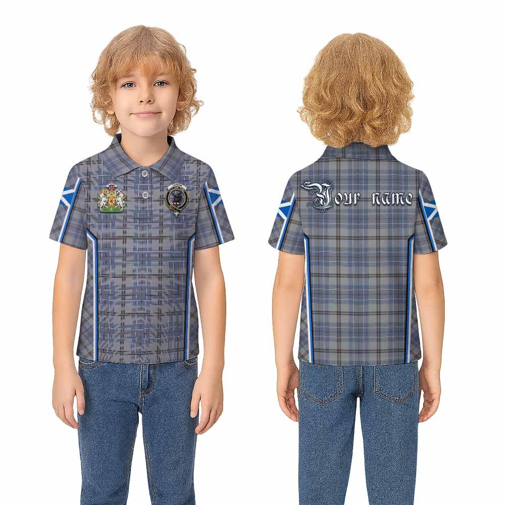 Tweedie Tartan Crest Kid Polo Shirt Scotland Coat of Arm Flag Style - Tartan Vibes Clothing