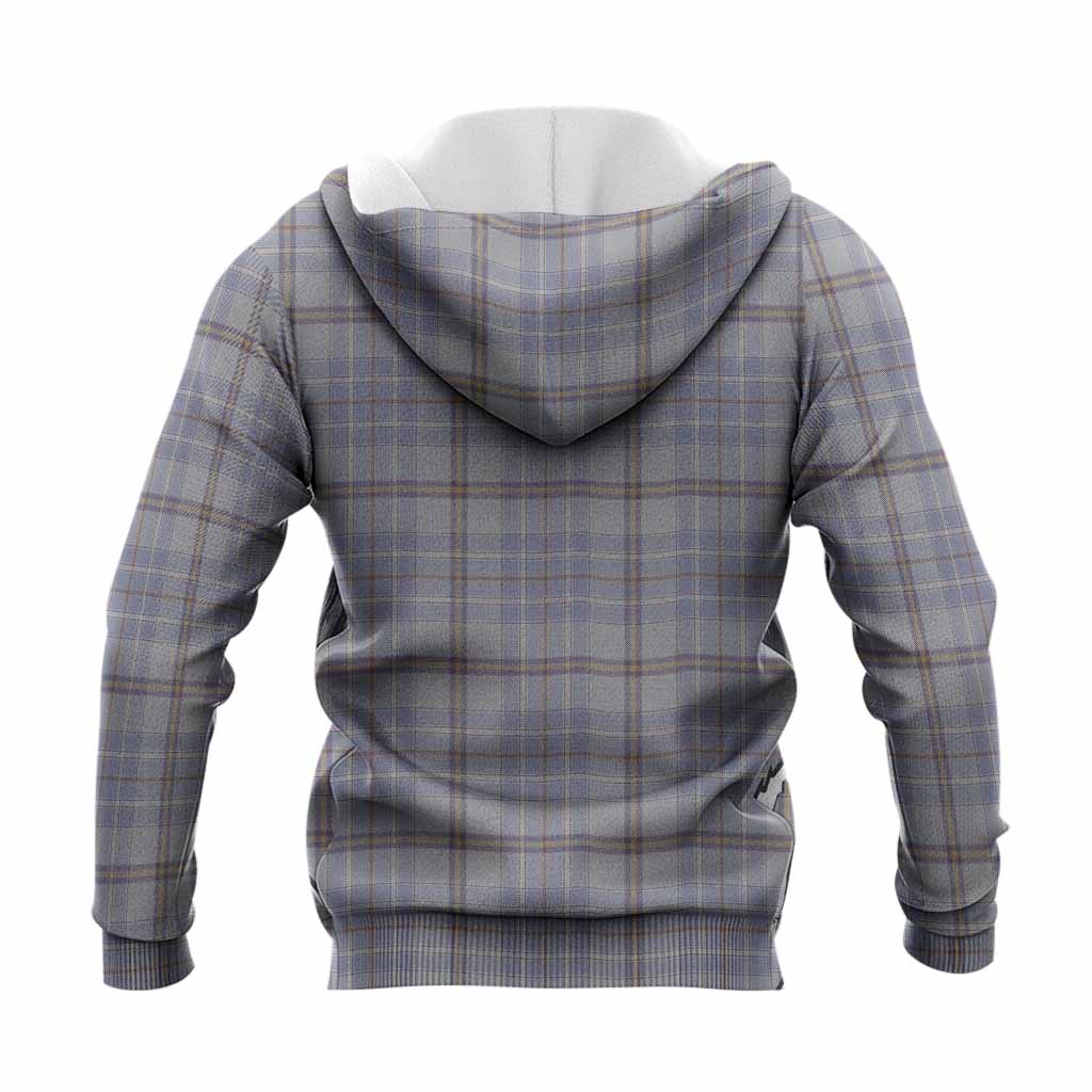 Tweedie Tartan Crest Knitted Hoodie Ferocious Lion Style