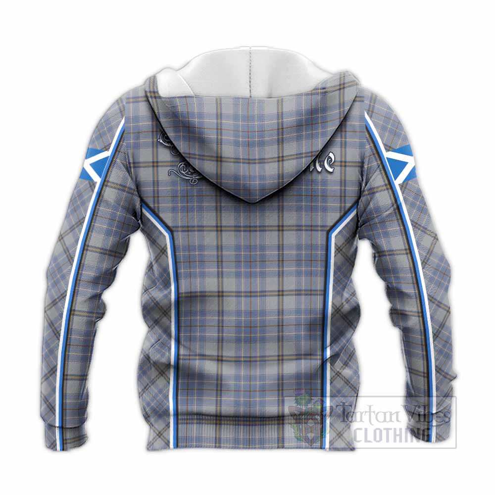 Tweedie Tartan Crest Knitted Hoodie Scotland Coat of Arm Flag Style - Tartan Vibes Clothing