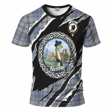 Tweedie Tartan Crest Loch Ness Monster T-Shirt Celtic Knot Nessie Art