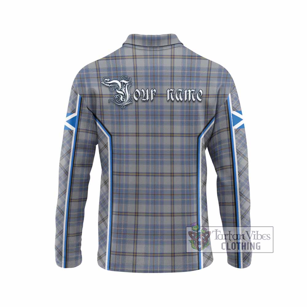 Tweedie Tartan Crest Long Sleeve Polo Shirt Scotland Coat of Arm Flag Style - Tartan Vibes Clothing