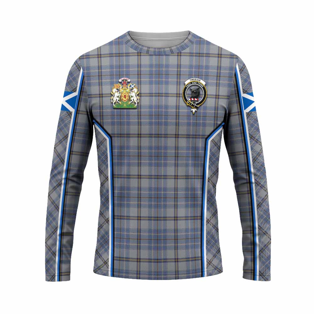 Tweedie Tartan Crest Long Sleeve T-Shirt Scotland Coat of Arm Flag Style - Tartan Vibes Clothing