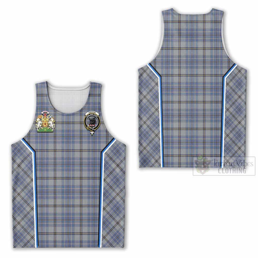 Tweedie Tartan Crest Men Tank Top Scotland Coat of Arm Flag Style - Tartan Vibes Clothing