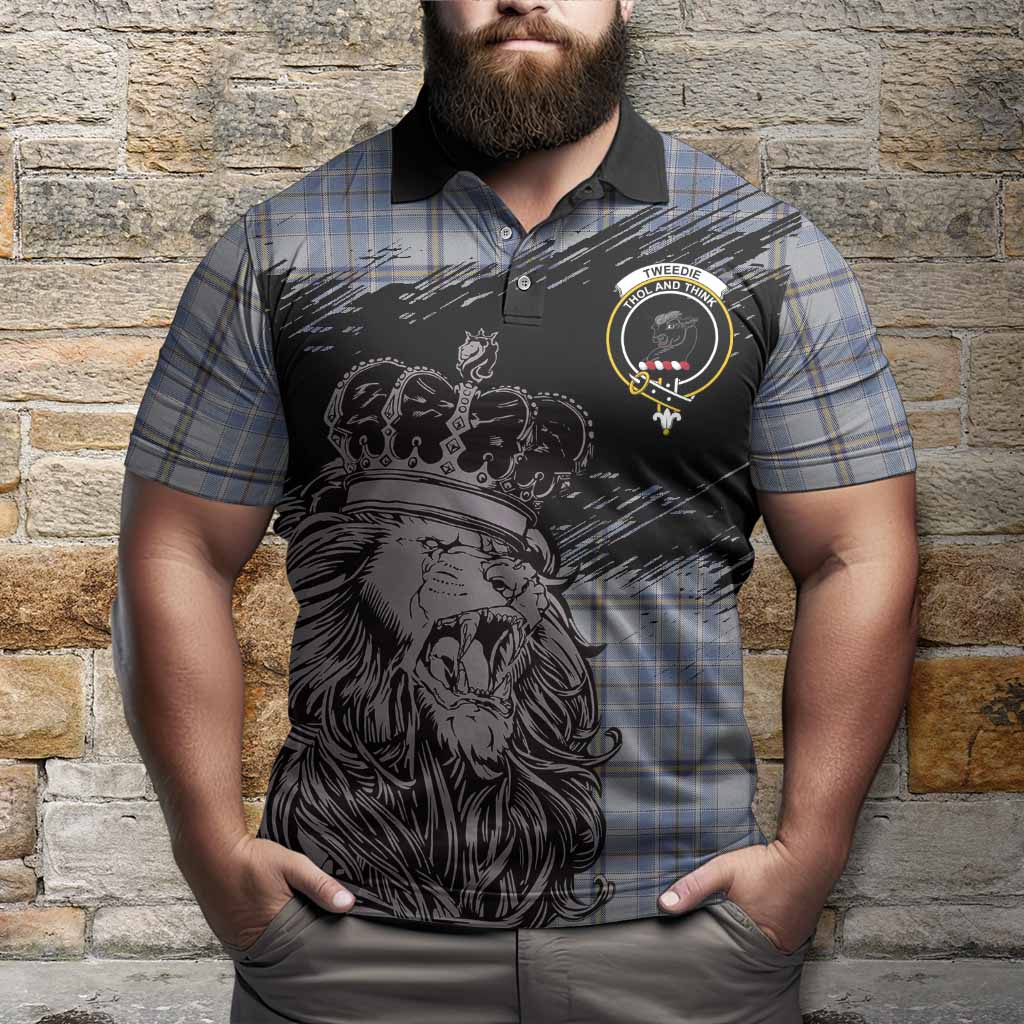 Tweedie Tartan Crest Polo Shirt Crowned Lion Heritage Style