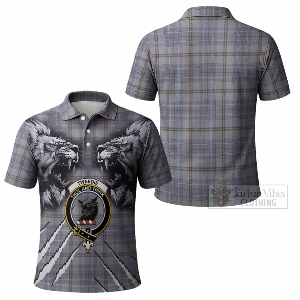 Tweedie Tartan Crest Polo Shirt Ferocious Lion Style