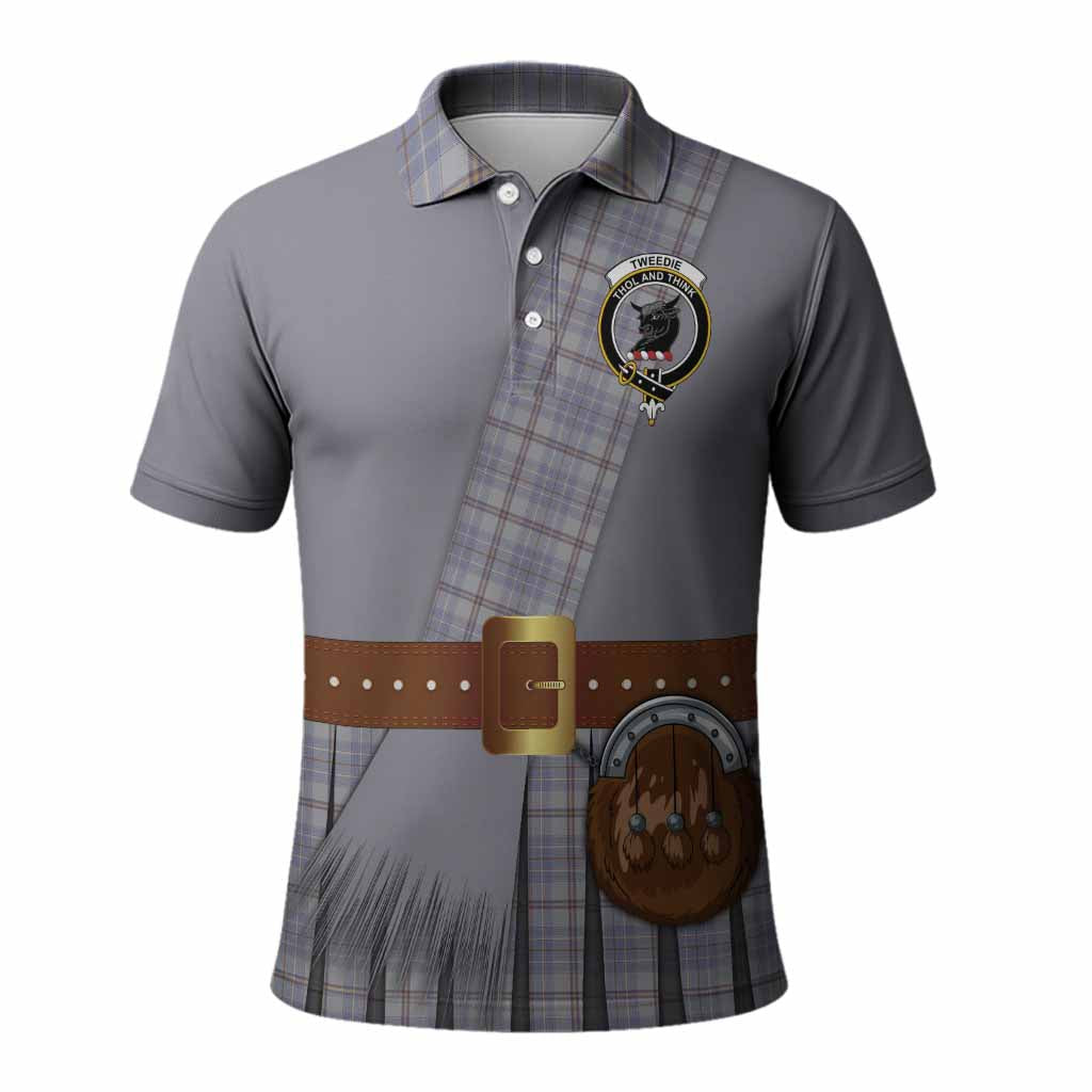 Tweedie Tartan Crest Polo Shirt Kilt Costume Style