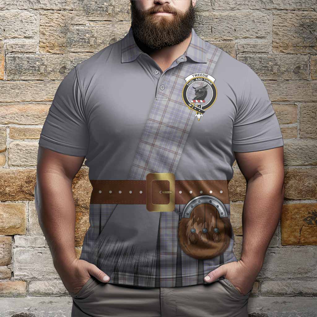 Tweedie Tartan Crest Polo Shirt Kilt Costume Style
