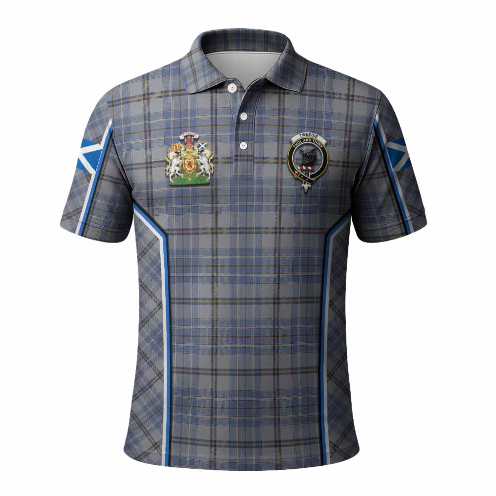 Tweedie Tartan Crest Polo Shirt Scotland Coat of Arm Flag Style - Tartan Vibes Clothing