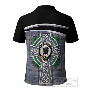 Tweedie Tartan Crest Polo Shirt Scottish Thistle Celtic Cross Alba Gu Brath