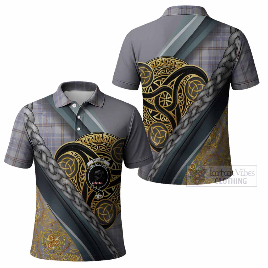 Tweedie Tartan Crest Polo Shirt Scottish Triskele Celtic