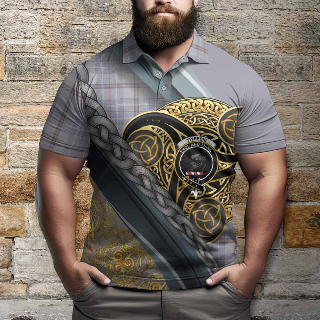 Tweedie Tartan Crest Polo Shirt Scottish Triskele Celtic