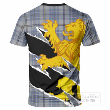 Tweedie Tartan Crest Scottish T-Shirt Heraldic Golden Lion