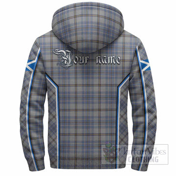 Tweedie Tartan Crest Sherpa Hoodie Scotland Coat of Arm Flag Style