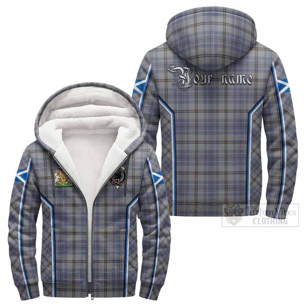Tweedie Tartan Crest Sherpa Hoodie Scotland Coat of Arm Flag Style - Tartan Vibes Clothing