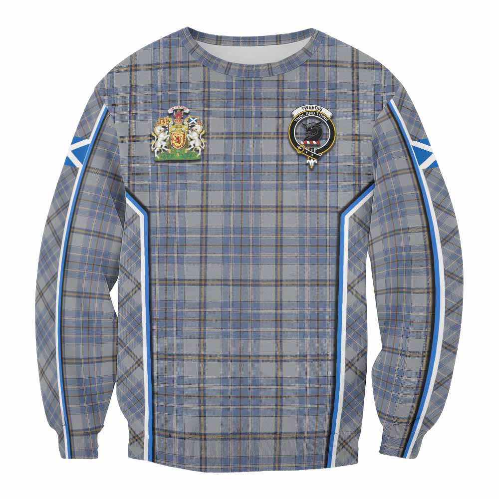 Tweedie Tartan Crest Sweatshirt Scotland Coat of Arm Flag Style - Tartan Vibes Clothing