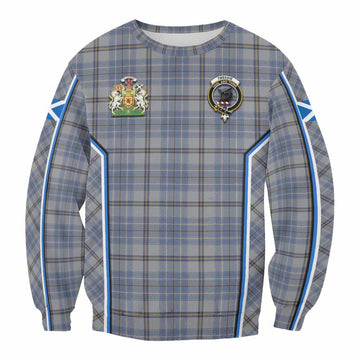 Tweedie Tartan Crest Sweatshirt Scotland Coat of Arm Flag Style
