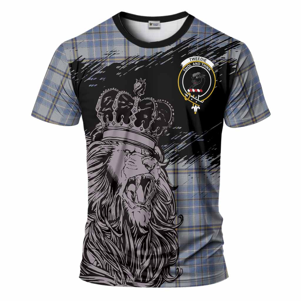 Tweedie Tartan Crest T-Shirt Crowned Lion Heritage Style
