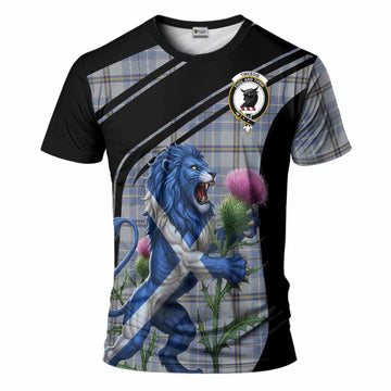 Tweedie Tartan Crest T-Shirt Scottish Lion Rampant Thistle